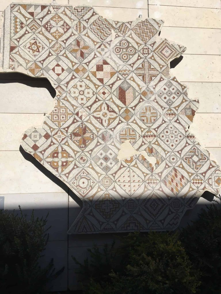 Mosaic hanging outside the Israel Museum