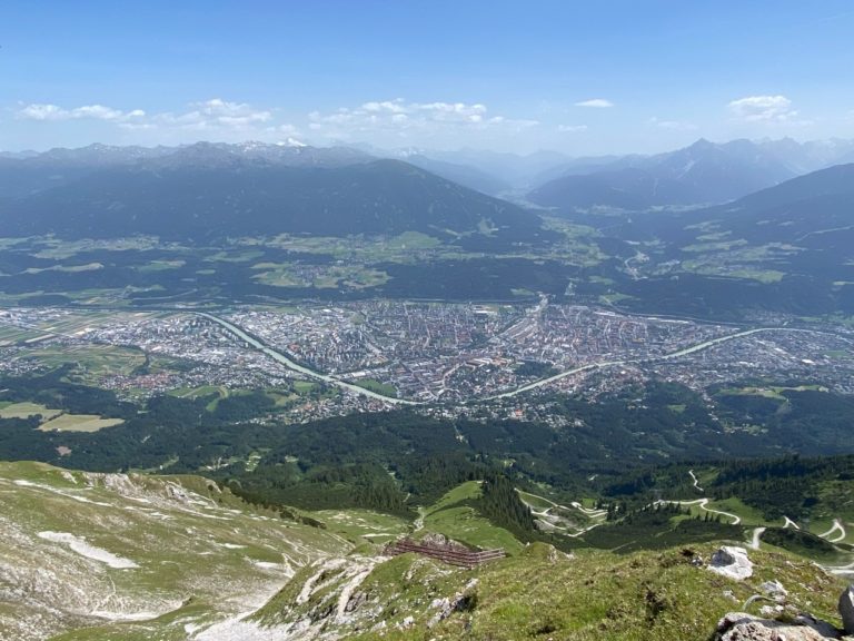 Innsbruck Austria seen from atop Nordkette