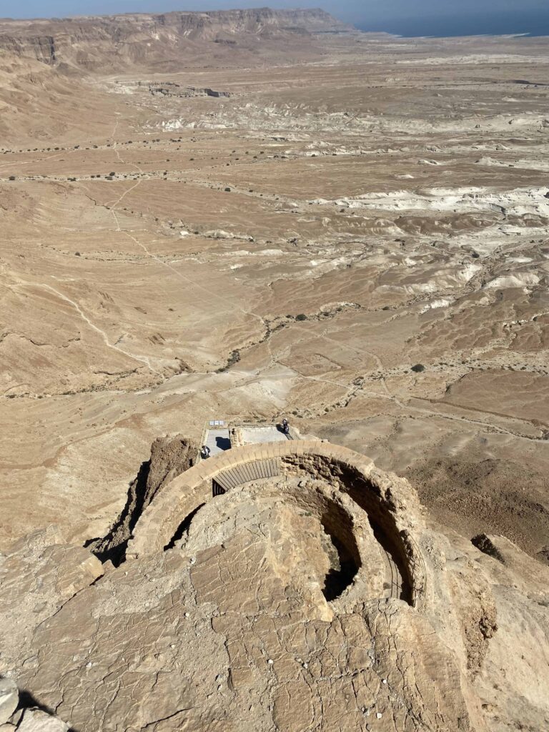 Looking down on the terrace of King Herod’s Northern Palace at Masada