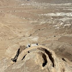 Looking down on the terrace of King Herod’s Northern Palace at Masada