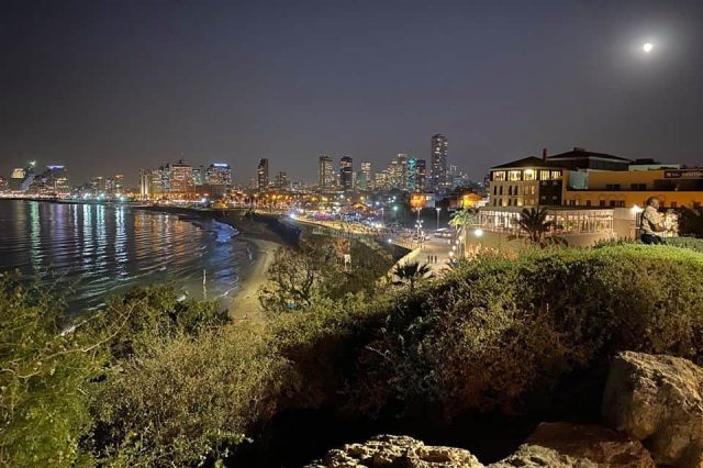 LDS Holy Land Tours Tel Aviv by night from the ancient port of Joffa